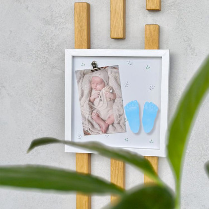 Fotorámeček pro miminko se sadou na 3D odlitky – pro chlapečka Albi