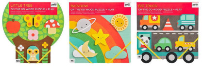 Petit Collage Robustní dřevěné puzzle