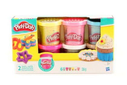 Play-Doh sada s konfetami a 2 vykrajovátka