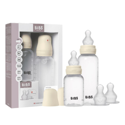 Set anti-kolikových lahví se silikonovou savičkou Bibs