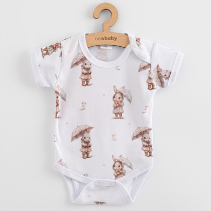 Kojenecké body s krátkým rukávem bunny New Baby For Babies