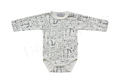 Bavlněné body dlouhý rukáv Kočky Baby Service