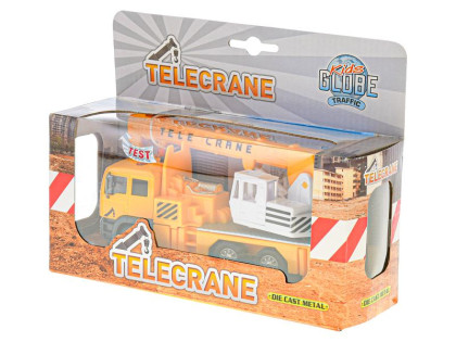 Kids Globe Traffic jeřáb 15 cm na zpětný chod se světlem a zvukem