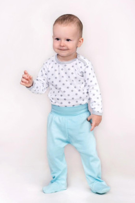 Kojenecké body New Baby Classic II šedé s hvězdičkami Vel. 86