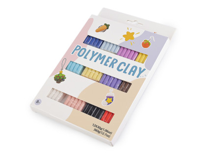 Modelovací polymerová hmota sada 12 kusů