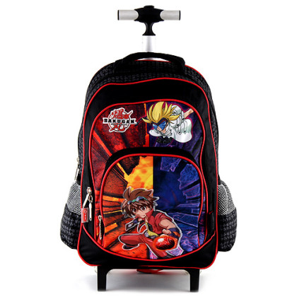 Školní batoh trolley Bakugan - Černo-červený