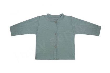 Kabátek se stojáčkem Vlnky mátová Česká výroba Babyservice