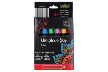 Akrylové fixy 6 ks