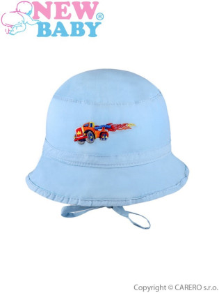 Letní dětský klobouček New Baby Truck vel. 86 MODRÝ