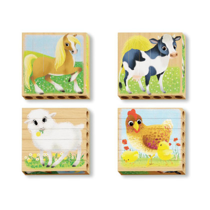 PlayBio - Four Puzzle Zvířata na statku Quercetti