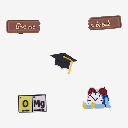 Amulety - ozdoby na boty Amuletz Too cool for school mix Coqui