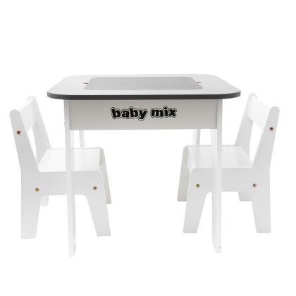 Dětský stůl a židle Leaf Grey Baby Mix