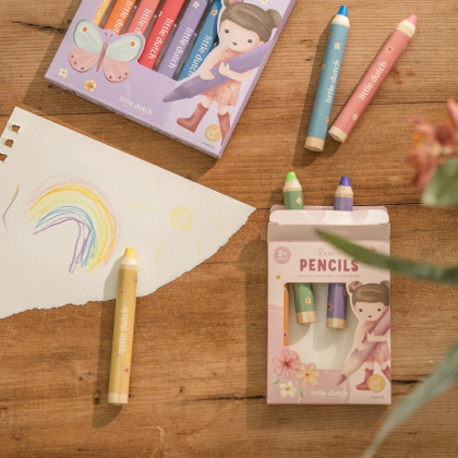 Pastelky 6 ks Rosa Little Dutch