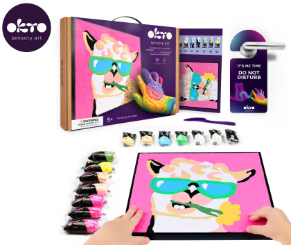 Malování hmotou podle čísel Lama 29 x 29 cm Okto