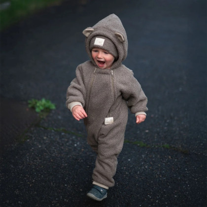 Rostoucí zimní kombinéza Teddy fleece double Brown Esito