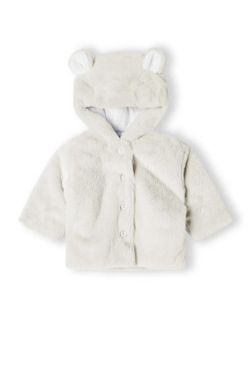 Kabátek kojenecký chlupatý s podšívkou, Minoti, béžová