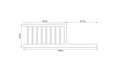 Válendová bočnice k postýlce 120 cm- ECO - přírodní