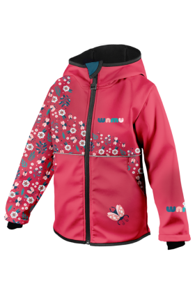 Softshellová bunda dětská Berušky červená Wamu