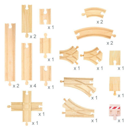 Dřevěné koleje set 25 dílů Bigjigs Rail