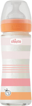 Láhev kojenecká sklo Well-being silikon 240 ml Chicco 