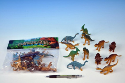 Dinosaurus plast 9-10cm 12ks v sáčku