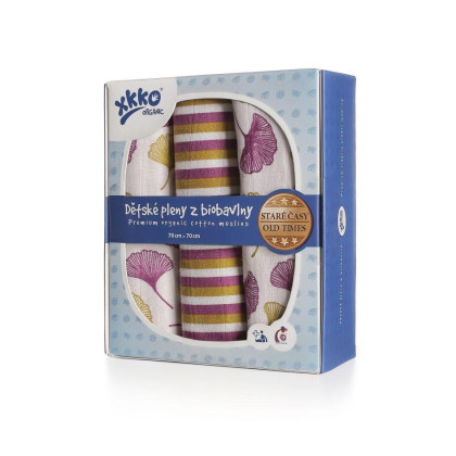 Dětské pleny z biobavlny Kikko Organic 70x70 Staré časy