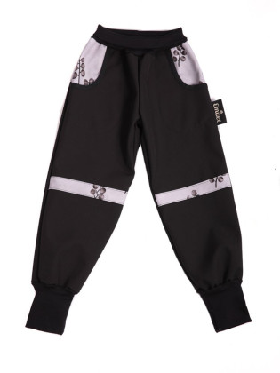 Dětské Soft kalhoty Grey Blooms Emitex 