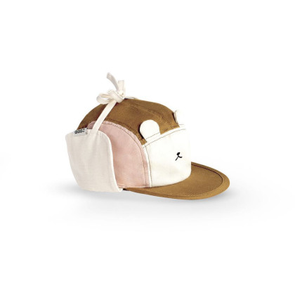 Kšiltovka Ours'on pink - brown s ochranou krku UPF 50+ KiETLA