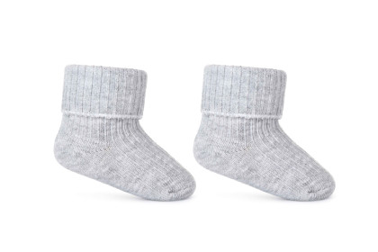 Kojenecké ponožky ohrnovací sv. šedé Be Snazzy