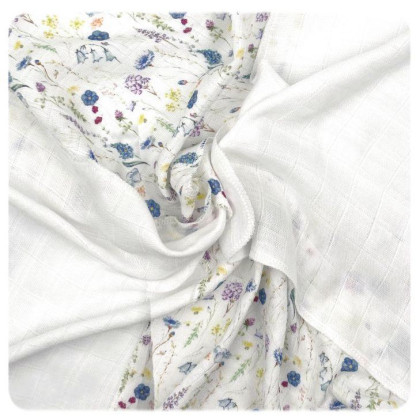 Bambusové ubrousky XKKO BMB 30x30 Digi - Blue Wildflowers MIX