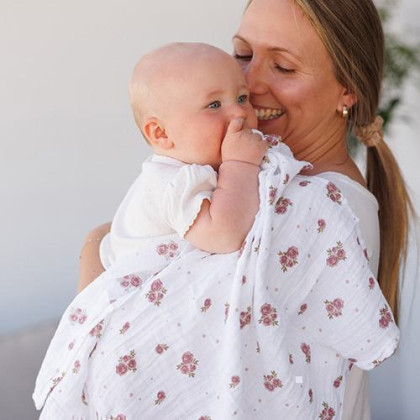 Mušelínové plenky Super Soft růžové 3 ks 70x70 cm BabyOno