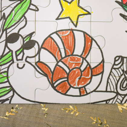 Vybarvovací puzzle Utajená zahrada 100 ks