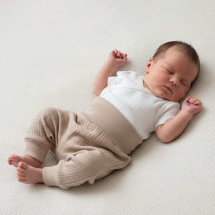 Kojenecké kalhoty - buggy mušelín béžová Baby Service