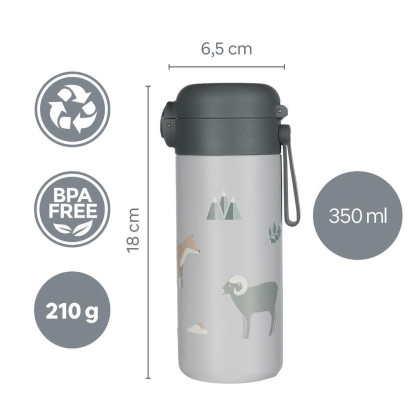 Termoska na tekutiny s brčkem a silikonovým držákem 350 ml Zopa
