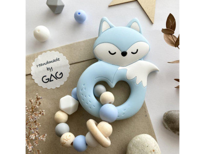 Kousátko do ručky silikonové Hryzátko lišák