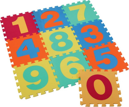 Puzzle pěnové 10 dílů číslice 32 x 32 cm