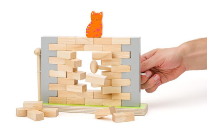 Balanční hra - Zeď s kočkou Woody