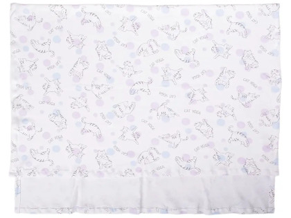 Letní bavlněná deka 70 x 100 cm kočičky cvičí jógu