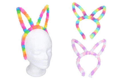 Čelenka králičí/zaječí uši kov/plast na karneval
