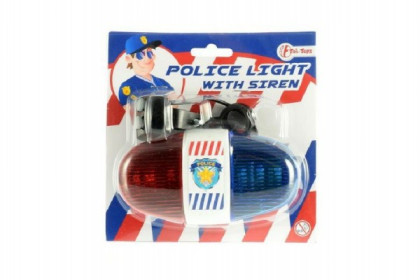 Policejní světlo na kolo plast se zvukem 13 cm