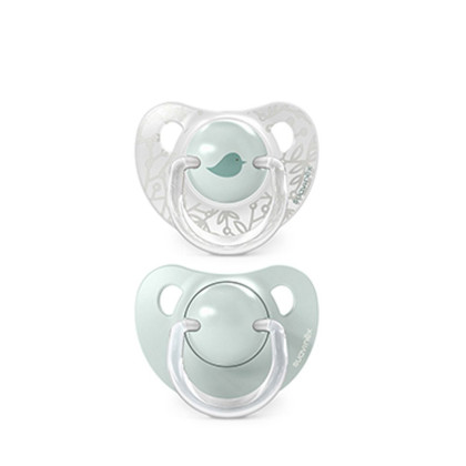 Dudlík anatomický silikon 0/6 m 2 ks Birdies Suavinex