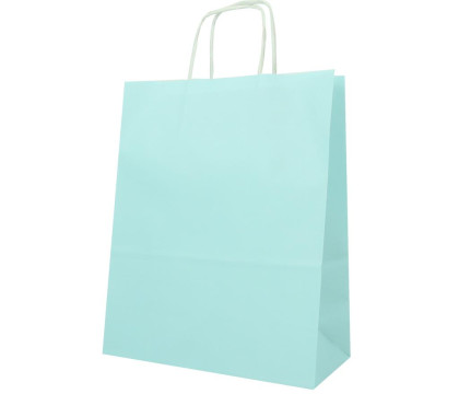 Dárková taška PASTELO, 27+12 x 37 cm modrá