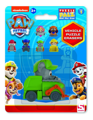 Autíčka puzzle s firgurkou gumová 3D Tlapková patrola