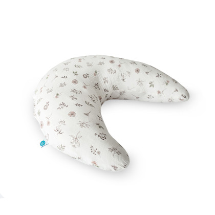 Polštář na kojení Huggy 150x60x37 cm Basic Mušelín Small Twigs Ceba 