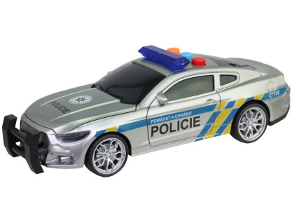 Policejní auto na setrvačník 17 cm se světlem a zvukem