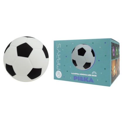 LED silikonová noční lampička Rgb, měkká s pumpičkou - fotbalový míč Mary's 
