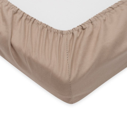 Bavlněné prostěradlo do postýlky 120 x 60 cm cappuccino New Baby