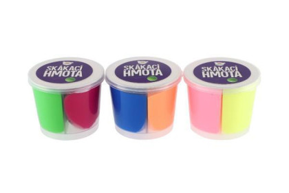 Sliz - Hmota skákací hopíková v kelímku 3 barvy