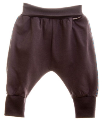 Tepláčky kojenecké Grafit Tyrkysový proužek MKcool