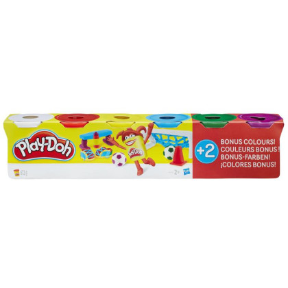 Play-Doh 4 kelímky + 2 bonus - klasické barvy